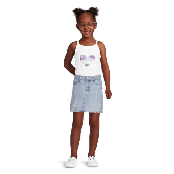 Girls Denim Distressed Skirts & Bermuda Vintage Straight High Rise Shorts Size L - Picture 14 of 15